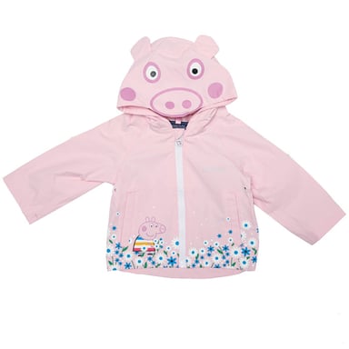 Veste Peppa Pig Animal imperméable capuche Regatta Pour Fille en Rose
