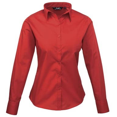 Premier - Bluse für Damen Langärmlig (Rot)