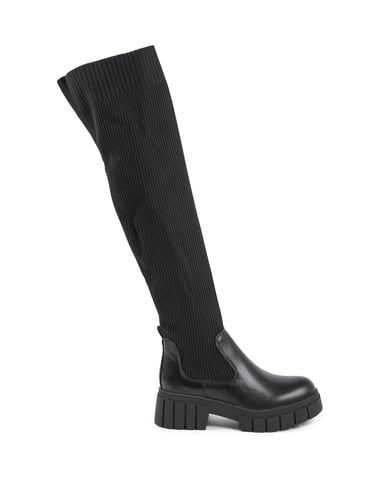 V Italia Hoher Damenstiefel Schwarz 181-111 Nero