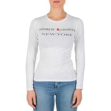 Andrew Charles by Andy Hilfiger Damen LS T-Shirt TS602 031002 Phenix Weiß
