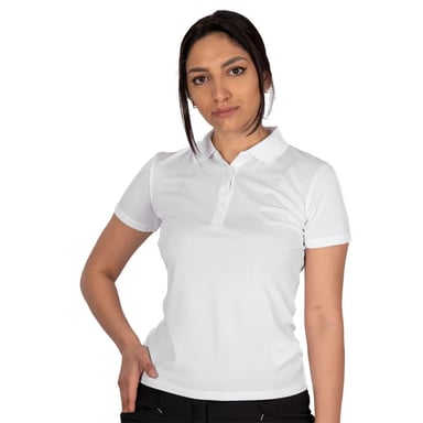 Island Green - "Classic" Poloshirt für Damen - Emblem (Weiß)