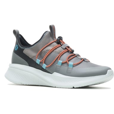 Hush Puppies Herren Spark Leder gefütterte Turnschuhe (Grau)