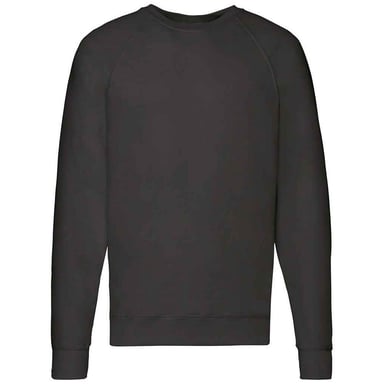 Fruit of the Loom - Sweatshirt für Herren/Damen Unisex Raglanärmel (Schwarz)