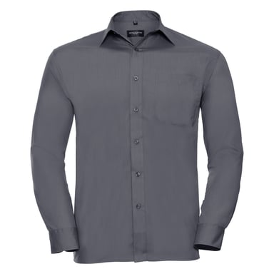 Russell Collection Herren Langarmhemd (Convoy Grau)