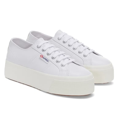 Superga Womens/Ladies 2790 Nappa Leder Turnschuhe (Optisch Weiß Silber/Avorio)
