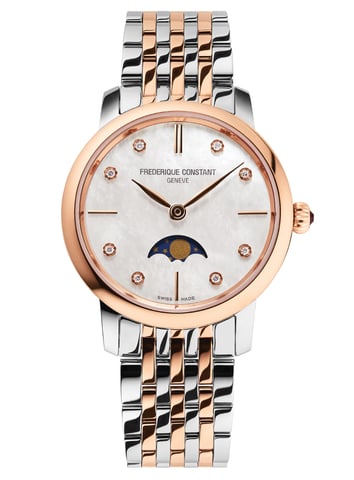 Frédérique Constant Slimline Moonphase Mehrfarbig Damen Armbanduhr FC-206MPWD1S2B