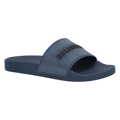 Balenciaga 3D-Logo Gummischlappen-Sandale