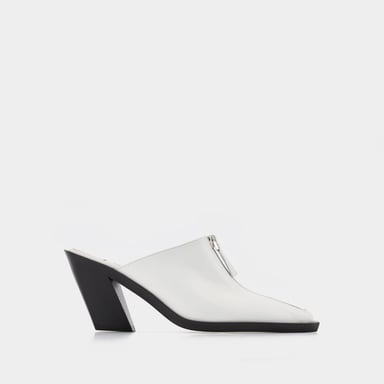 Eclair Zip Pantolette - Elleme - Weiß - Leder