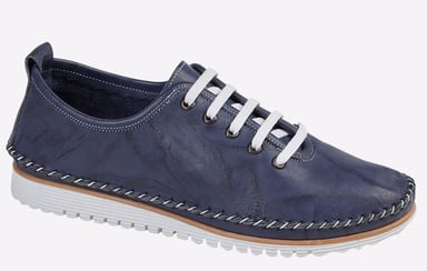 Mod Comfys Nevaeh Flexi Lace Leather Womens Shoes