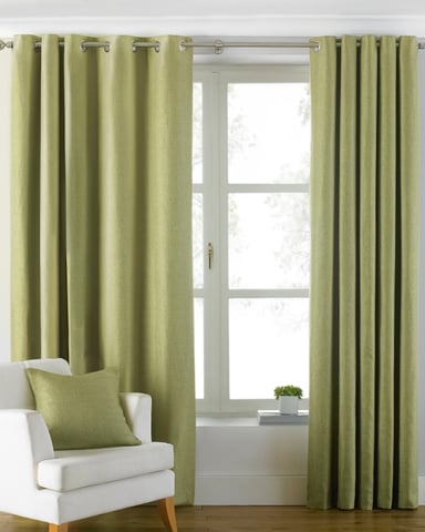 Atlantik Twill Gewebte Ösenvorhänge in Grün