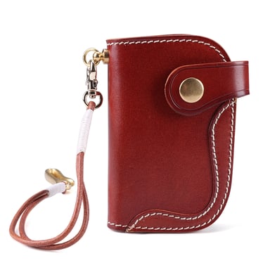Women's Leather Keychain and Card Holder Wallet