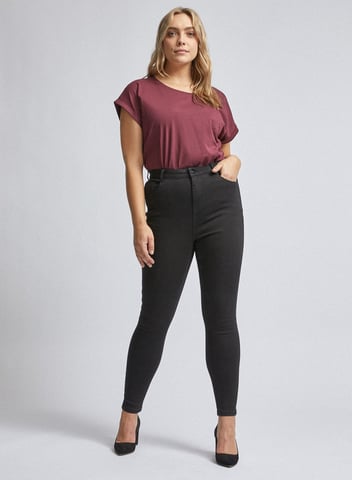 Dorothy Perkins Womens Curve Black Shape & Lift 4Way Denim Skinny Jeans Trousers