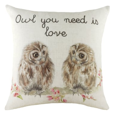 Hedgerow Owls Cushion
