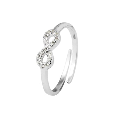 DIADEMA - Ring Infini - Weiß - Black Night Kollektion