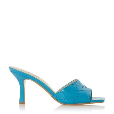 Dune Ladies MONTREAL Woven Square Toe Heeled Mule Sandals