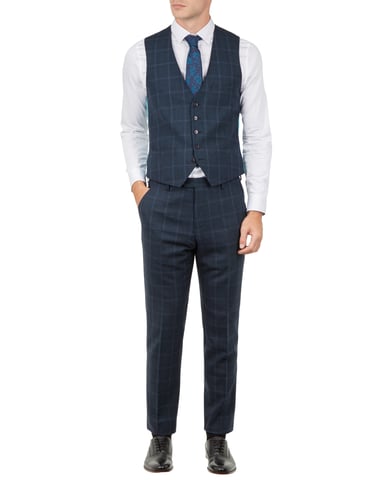 Gilet bleu sarcelle à carreaux Afanaw Debonair par Ted Baker