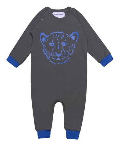 Cheetah Blue Romper