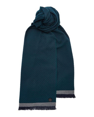Ted Baker Brandis Cotton Twill Scarf, Teal Blue