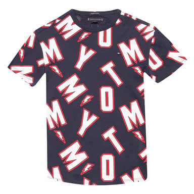 T-Shirt Imprimé Tommy Hilfiger Pour Garçon en Bleu Marine