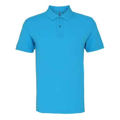 Asquith & Fox Herren Bio-Poloshirt in klassischer Passform (Türkis)