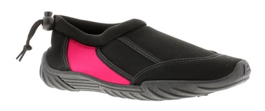 Platino Womens Aqua Shoes Rockpool Slip On black pink