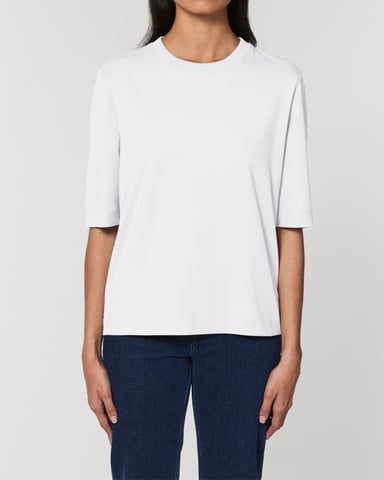 Bandham Women's Boxy Heavy T-Shirt in White
