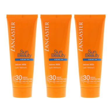 Lancaster Sun Beauty Body Milk 75ml SPF 30 High Protection x 3