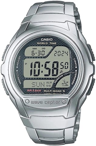 Casio Wave Ceptor Silber Herren Armbanduhr WV-58RD-1AEF