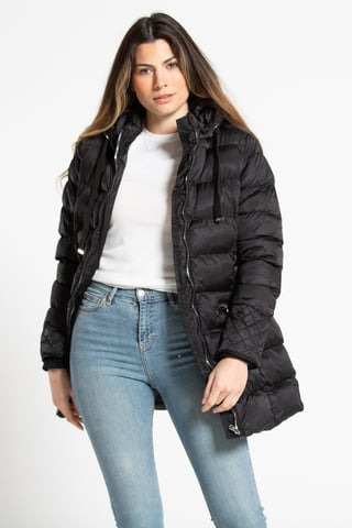 Longline Lightly Padded Hooded Jacket