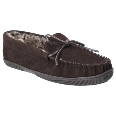 Hush Puppies Herren Ace Slip On Leder Pantoffel (Schokolade)