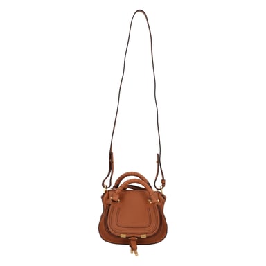 Chloé Marcie Mini Doppeltrage Tasche Braun