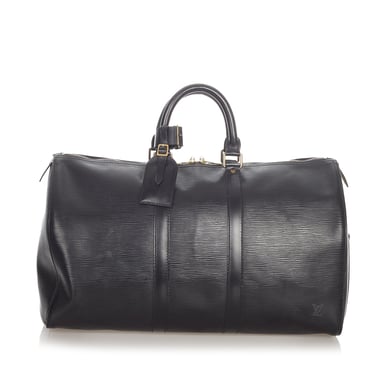 Vintage Louis Vuitton Epi Keepall 45 Black