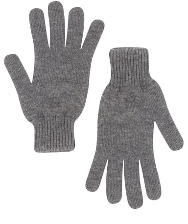 'Caldbeck' Grey Cashmere & Merino Wool Extra Large Gloves