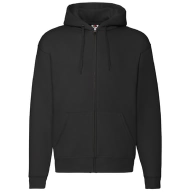 Fruit Of The Loom Herren Zip durch Hoodie Sweatshirt / Hoodie (schwarz)