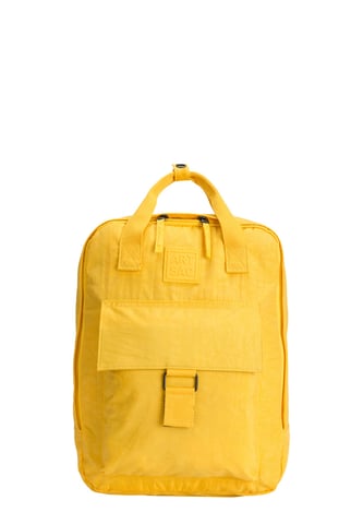 Zip Top Squared Front Pocketed Backpack