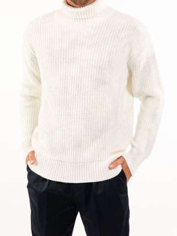 Takeshy Kurosawa Pullover Dolcevita Herren weiß