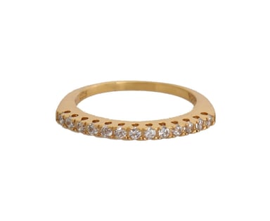 Nialaya Gold Authentischer Damen Ring aus 925 Silber mit klarem Zirkonia