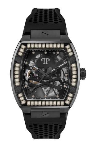 Philipp Plein The $keleton Herren schwarze Uhr PWBAA1923