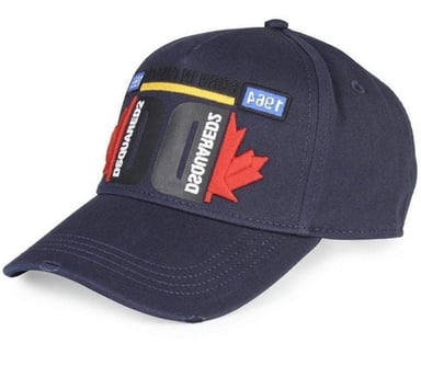Dsquared2 DD Maple Leaf Baseballkappe in Marineblau