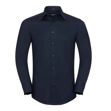Russell Collection - Formelles Hemd für Herren Langärmlig (Leuchtend Navy-Blau)