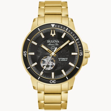 Bulova Marine Star Herren Golduhr 97A174