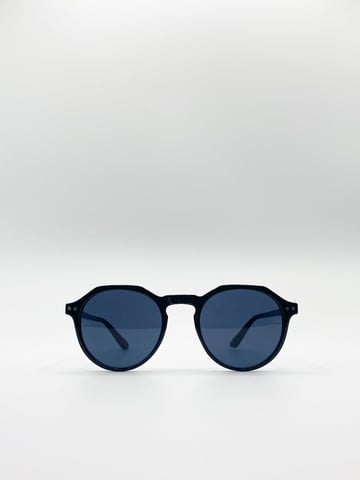 Classic Preppy Sunglasses With Key Hole Nosebridge