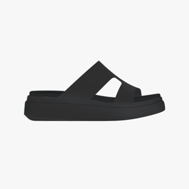 209409-001 GETAWAY PLATFORM H-STRAP Womens Sliders Black