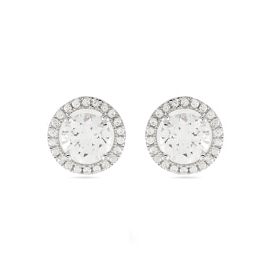 Luxenter Ohrringe, 925 Sterling Silber Legende Edelstein und rhodiniert glänzend Zirkonia Finish