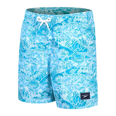 Short bain Printed Speedo Pour Garçon en Bleu et blanc