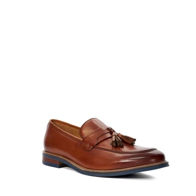 Dune Simley Leder Herren Slipper In Beige