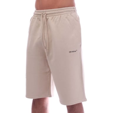 Men's Off White Figure of Speech Skate Sweat Shorts in Sand