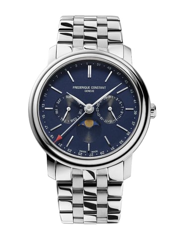 Frédérique Constant Classics Index Business Timer Silber Herren Armbanduhr FC-270N4P6B