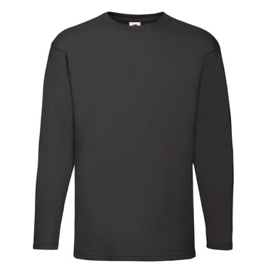 Fruit of the Loom - "Valueweight" T-Shirt für Herren Langärmlig (Schwarz)