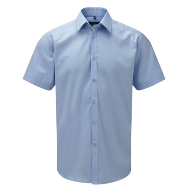 Russell Collection - Hemd für Herren kurzärmlig (Hellblau)